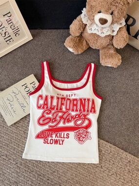 Ed Hardy White & Red California Graphic Tank for Kids